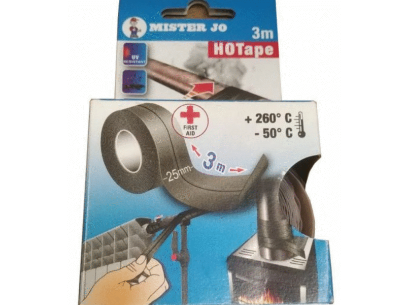 Mister-jo-nastro-autoagglomerante Nastro Autoagglomerante Siliconico Alte Temperature (3 m × 25 mm) - Mister Jo