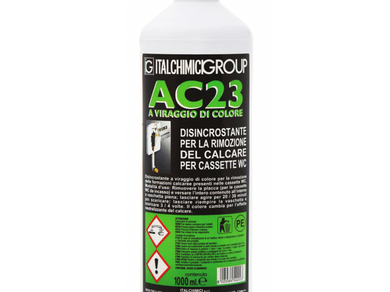 disincrostante AC23 Disincrostante anti calcare AC23 per cassette wc 1000ml