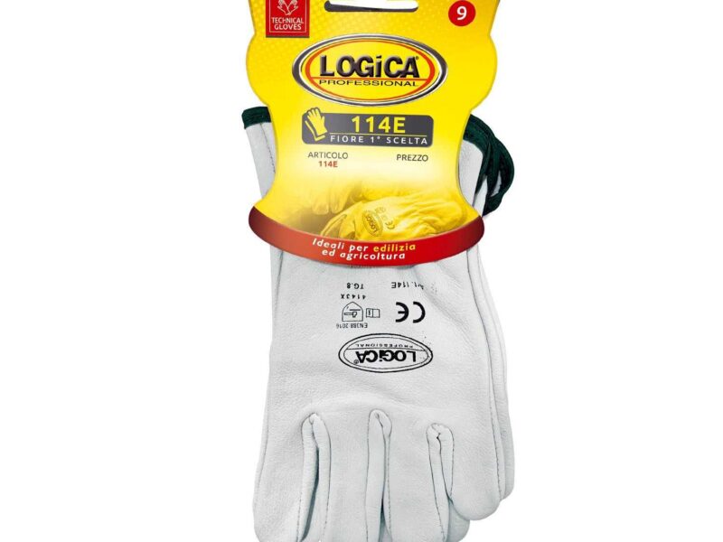 guanti-logica-114E-fronte Guanti da Lavoro 114E – Pelle Pieno Fiore