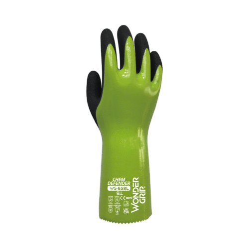 Guanti Wonder Grip WG-658L Chem-Defender – Protezione Chimica in Nitrile 30 cm
