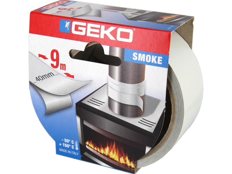 nastro-bianco-geko-alta temperatura Nastro Adesivo in Alluminio Alta Temperatura (40mm × 9m) - Bianco