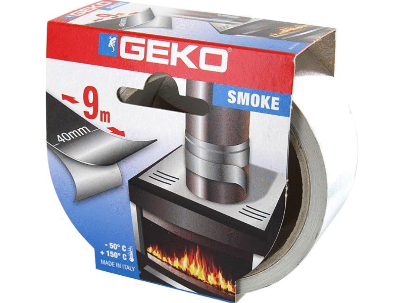 nastro-geko-alta temperatura-argento Nastro Adesivo in Alluminio Alta Temperatura (40mm × 9m) - Argento