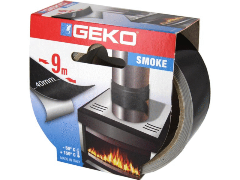 nastro-geko-alta temperatura-nero Nastro Adesivo in Alluminio Alta Temperatura (40mm × 9m) - Nero