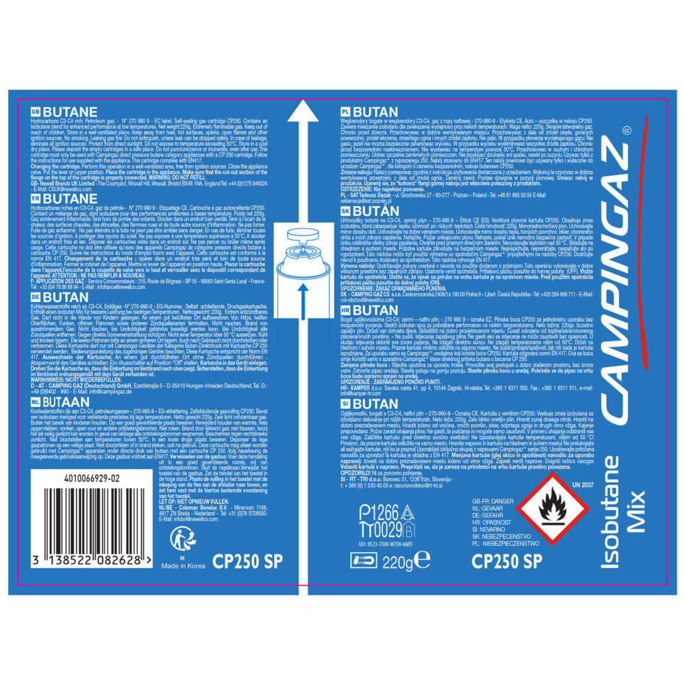 Cartuccia Gas Campingaz CP 250 &ndash; 220g Isobutano