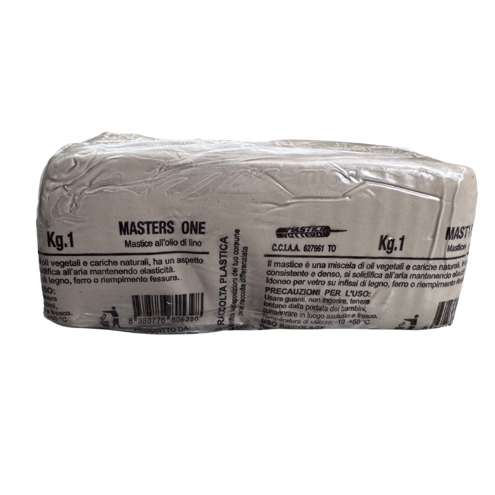 stucco per vetro grigio Mastice per Vetri Grigio all'olio di lino 1kg