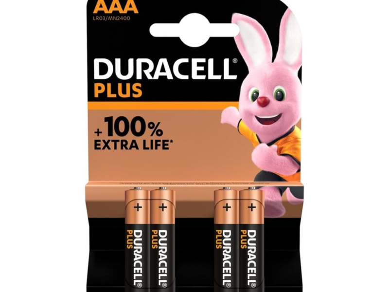 DURACELL_AAA_R2M Pile Ministilo Duracell Plus AAA Alcaline 1,5V - Confezione da 4