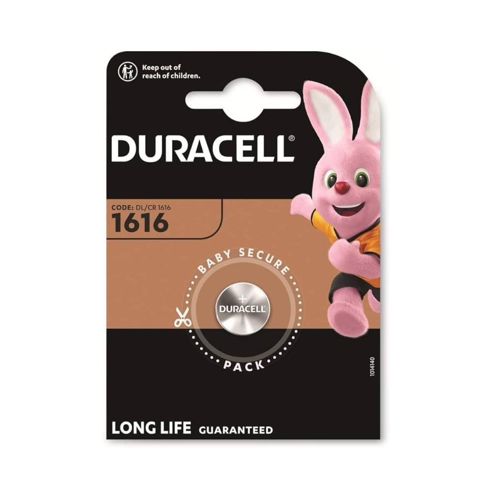 DURACELL_BOTTONE_1616_R2M Batteria a Bottone Duracell CR1616 Litio 3V