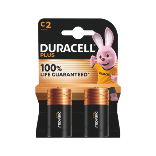 DURACELL_C2_R2M Pile Mezzatorcia Duracell Plus C Alcaline 1,5V - Confezione da 2