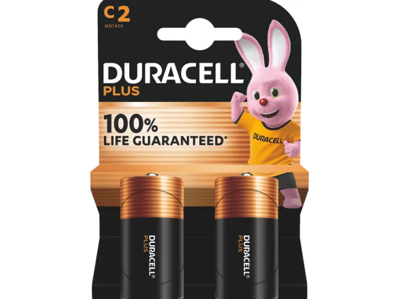 DURACELL_C2_R2M Pile Mezzatorcia Duracell Plus C Alcaline 1,5V - Confezione da 2