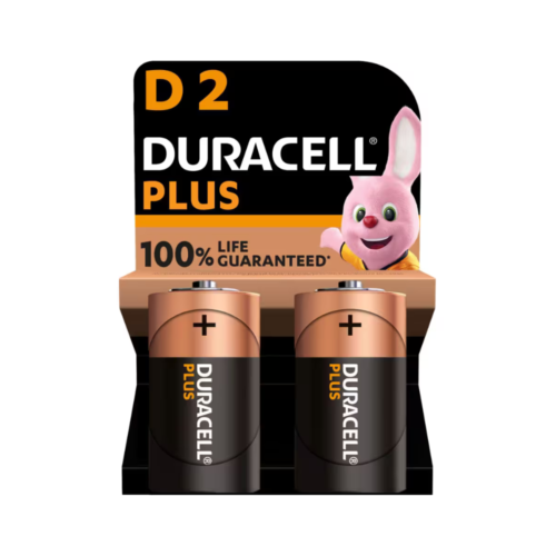 DURACELL_D_R2M Pile Torcia Duracell Plus D Alcaline 1,5V - Confezione da 2