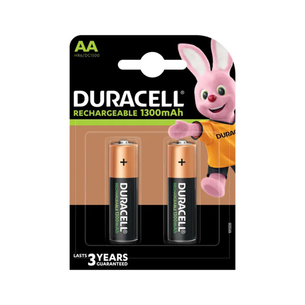 DURACELL_RICARICABILE_AA_R2M Pile Ricaricabili Duracell AA 1300mAh NiMH - Confezione da 2